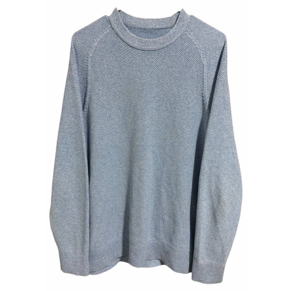 Lululemon Textured Knit Crewneck Sweater Blue Men's Size XL